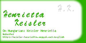 henrietta keisler business card